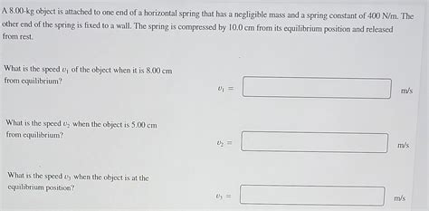 Solved A 8.00-kg object is attached to one end of a | Chegg.com 