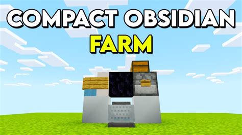 Easy Compact Obsidian Farm Minecraft Bedrock Mcpe Xbox Ps Ps