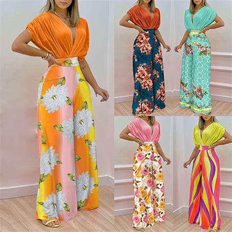 Conjunto Feminino De Duas Peças Verão 2022 Moda Decote Em V Manga