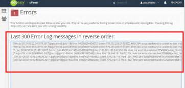 Cpanel Error Log Pilotgram