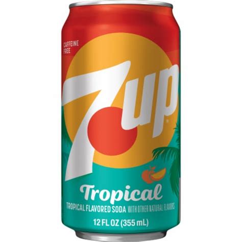 7UP Tropical Caffeine Free Lemon Lime Mango Peach Soda Cans 12 Pk 12