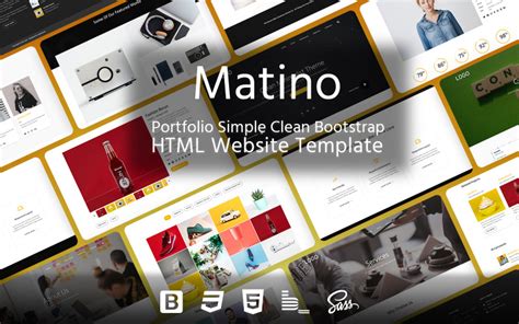 Matino Portfolio Simple Clean Bootstrap Html Web Sitesi Ablonu