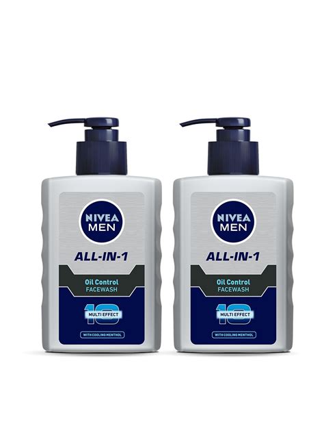 Nivea Men Set Of Oil Control All In Face Wash With Cooling Menthol