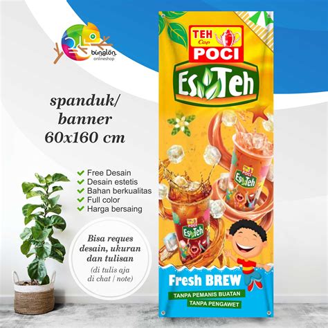 Spanduk Banner Es Teh Poci Fresh | Lazada Indonesia