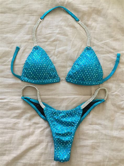 Competition Bikini Teal Turquoise NPC IFBB OCB Competition Etsy