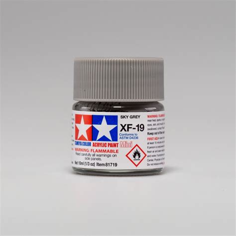 Tamiya Color Acrylic Paint Mini 81719 Xf 19 Sky Grey