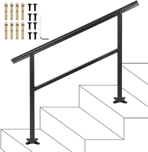 Vevor Outdoor Handrail For Stairs Adjustable And India Ubuy