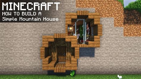 Minecraft How To Build A Simple Mountain House YouTube