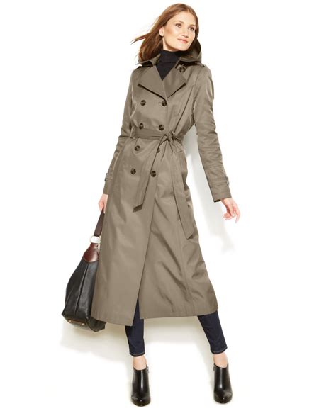 Dkny Belted Hooded Trench Coat Tradingbasis