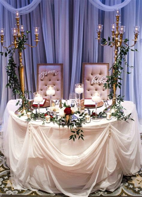 Sweetheart Table Reception Decor