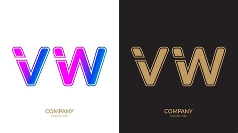 Premium Vector Letter Vw Logo Template Illustration Design