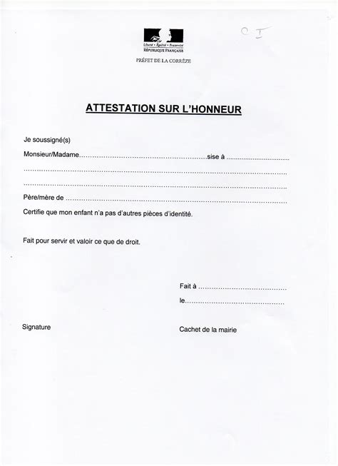 Modele De Lettre Attestation Sur L Honneur De Vie Commune Tout Ce Que