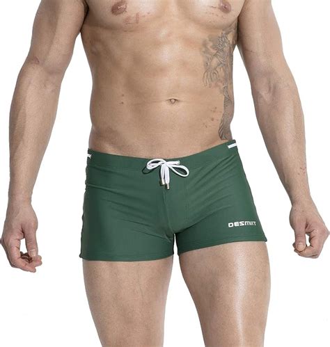 Desmiit Mens Cups Swimwear Sponge Trunks Sexy Swimming Swimsuit