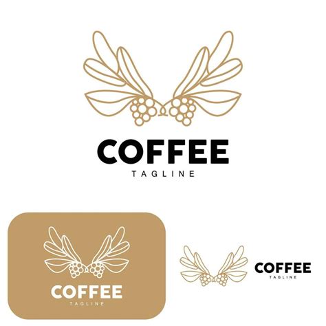 Coffee Logo Coffee Tree Design Cafe Drink Vector Icon Brand