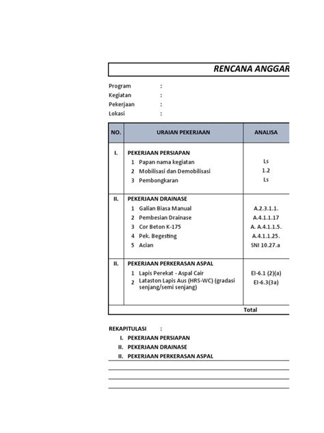 Contoh Rab Drainase Pdf