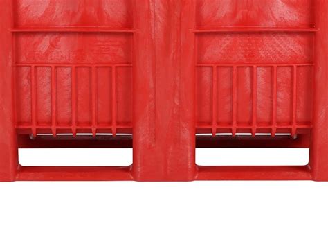 Cb1 Plastic Palletbox 1200 X 800 Mm 3 Runners Red Transoplastshop