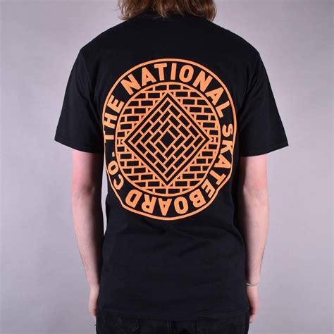 The National Skateboard Co Classic Skate T Shirt Black Skate