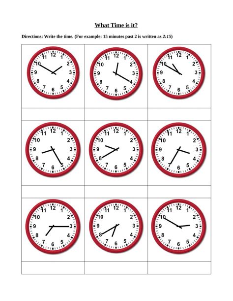 Telling The Time To The Nearest 5 Minutes Worksheet Telling Time