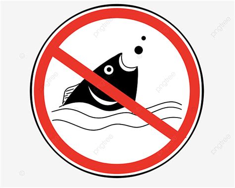 Gambar Ikon Peringatan No Feeding Fish Clipart Ikan Ikan Memberi