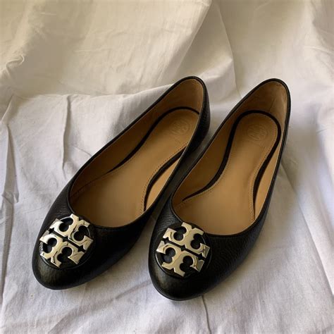 Preloved Tory Burch Claire Ballet Flat Tumbled Leather US 6 SHW Barang