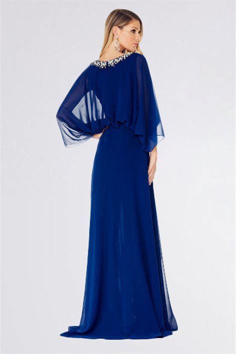 A Line Scoop Neck Floor Length Chiffon Bridesmaid Dress With Split Fro Angrila