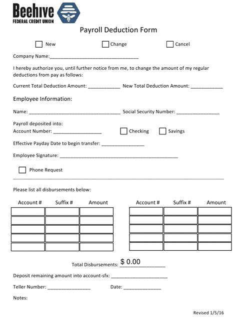 Editable Payroll Change Notice Form Template Tacitproject