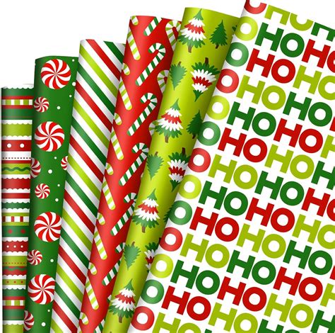 Amazon AnyDesign 12 Sheet Christmas Wrapping Paper Red Green Gift