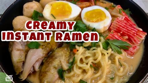 Instant Ramen Creamy Ramen Seafood Ramen Youtube