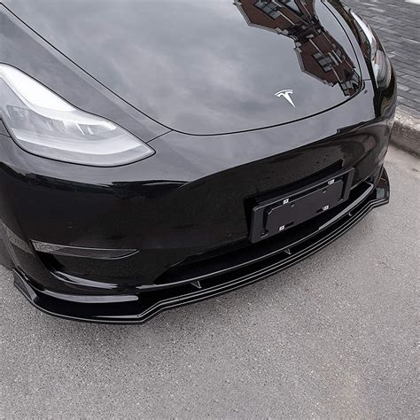 Tesla Model Y Front Bumper Lip Kit Car Mods Spoilers For Tesla Model Y