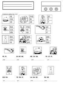 Divers Syllabes Chez Camille Lecture Word Search Puzzle Diagram