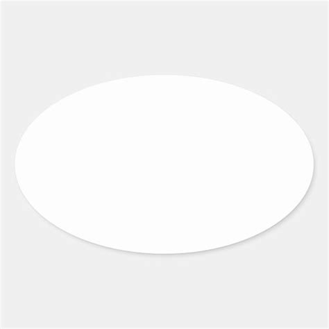 Blank Oval Sticker | Zazzle