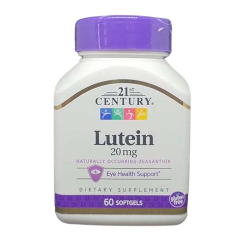 EXPIRY 12 2024 21st Century Lutein 20mg Eye Health Support 60