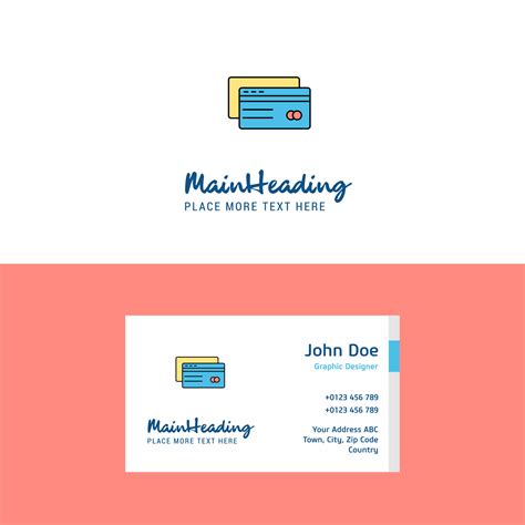 Flat Credit card Logo and Visiting Card Template Busienss Concept Logo Design 14029112 Vector ...