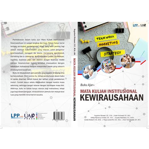 Jual Buku Ajar Mata Kuliah Institusional Kewirausahaan Shopee Indonesia