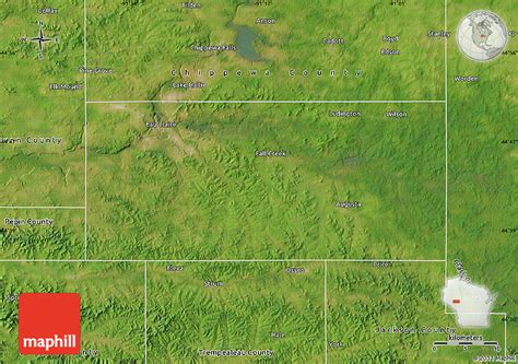 Satellite Map Of Eau Claire County