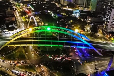 Copa Do Mundo Ponte Metálica De Osasco Ganha Luzes Com As Cores Da