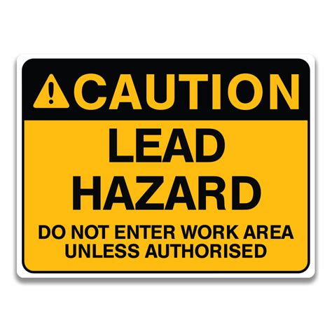lead hazard sign safety sign  label