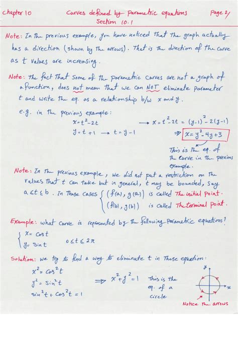 Solution Curves Defined By Parametric Equations Section Studypool