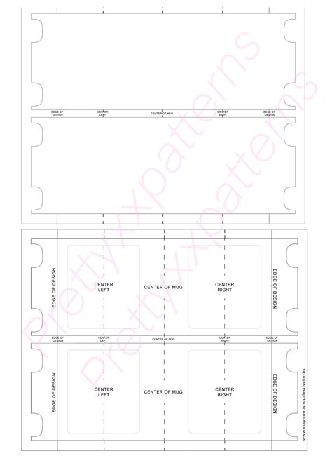 Mug Template Cricut Mug Press Sublimation Pdf - Etsy