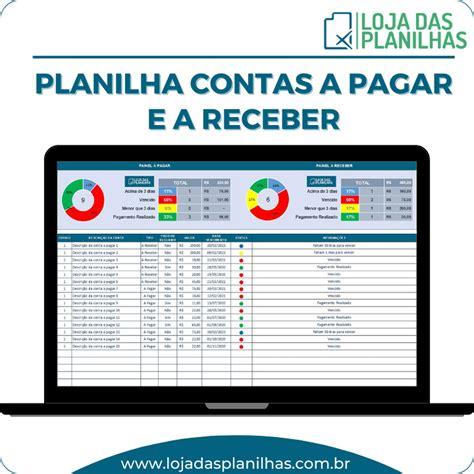 Planilha Contas A Pagar E A Receber Alerta De Vencimento