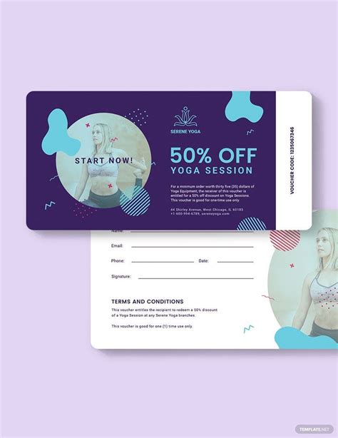 Yoga Voucher Template In Pages Ms Word Photoshop Publisher Illustrator Download