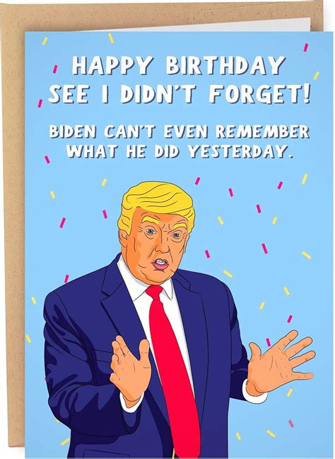 Sleazy Greetings Funny Donald Trump Card Birthday Card