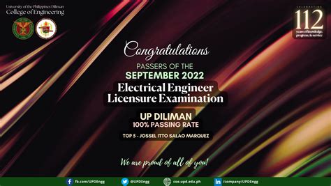 UP Tops September 2022 Electrical Engineering Licensure Exams UPD