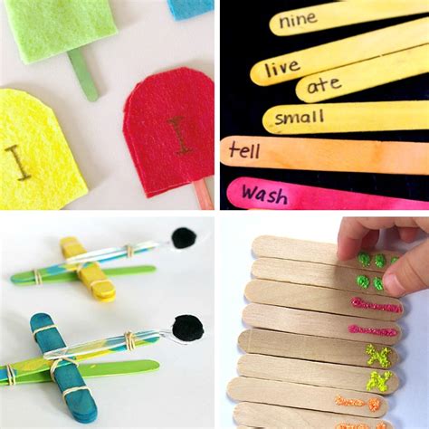 Ice Cream Stick Crafts and Activities