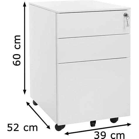 Songmics Rollcontainer Ofc Wt Metall Wei Mit Sch Ben Und