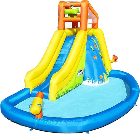 Inflatables Bouncy Castles Climbing Wall And Pool Area Multi Colour