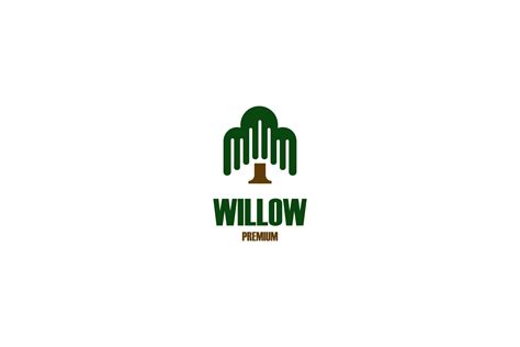 Flat willow tree logo design vector template illustration idea 9854768 ...