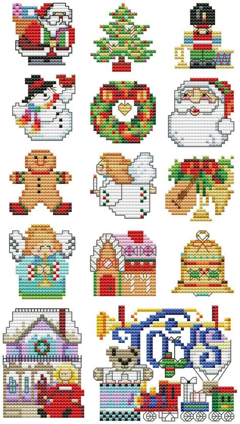 Mini Small Christmas Cross Stitch Patterns Printable Templates Free