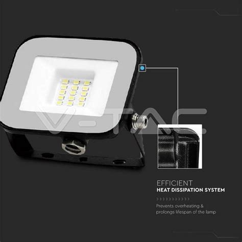 V Tac Projecteur Led W Lumi Re Froide K Couleur Noir Vt