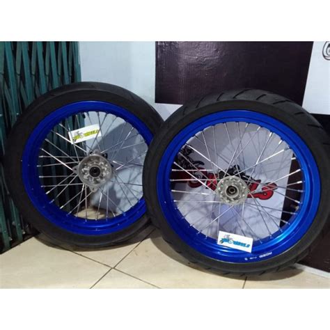 PAKET HEMAT WHEELSET RODA VELG SUPERMOTO KLX DTRACKER 150 Lazada